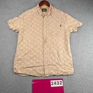 Marsh Wear Tropical Print Lightweight Shirt Beach Button Up Short Sleeve Men M